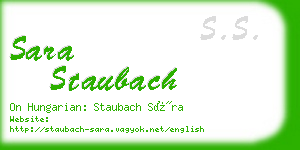 sara staubach business card